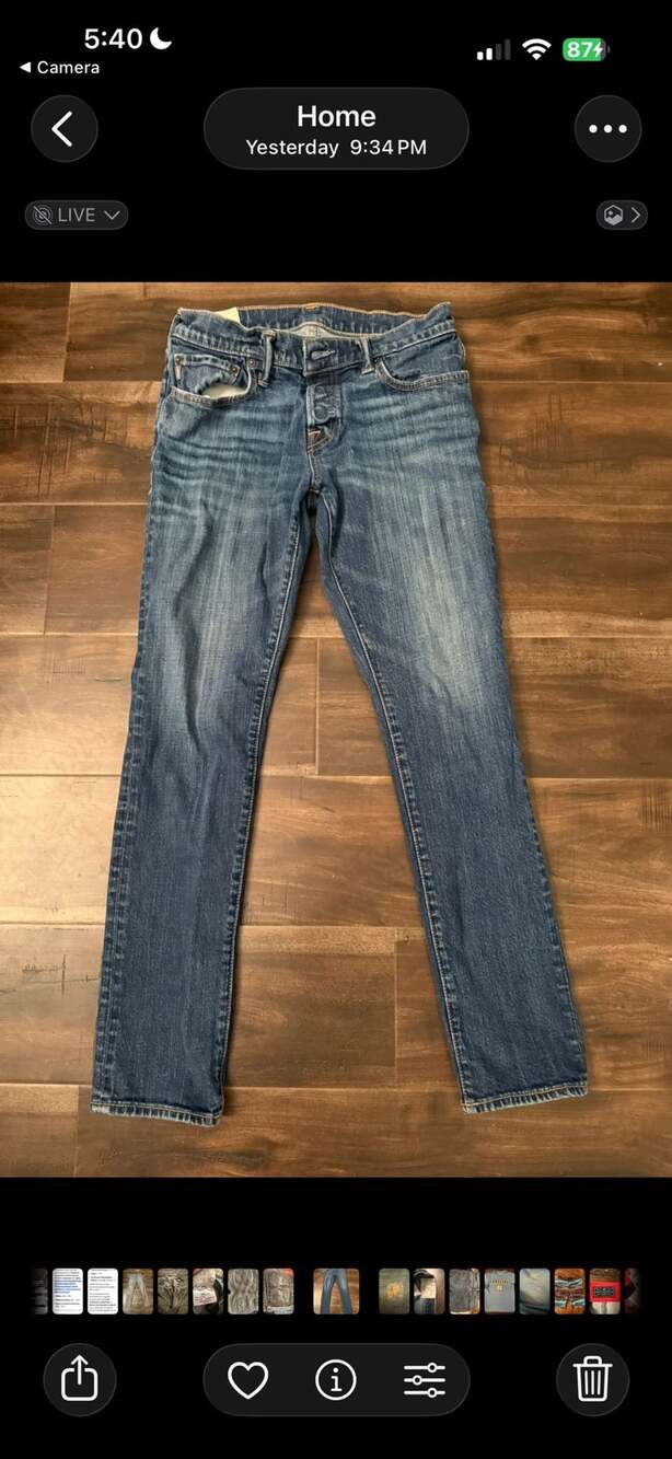 Abercrombie & Fitch Jeans W30 x L30 Blue Denim Distressed